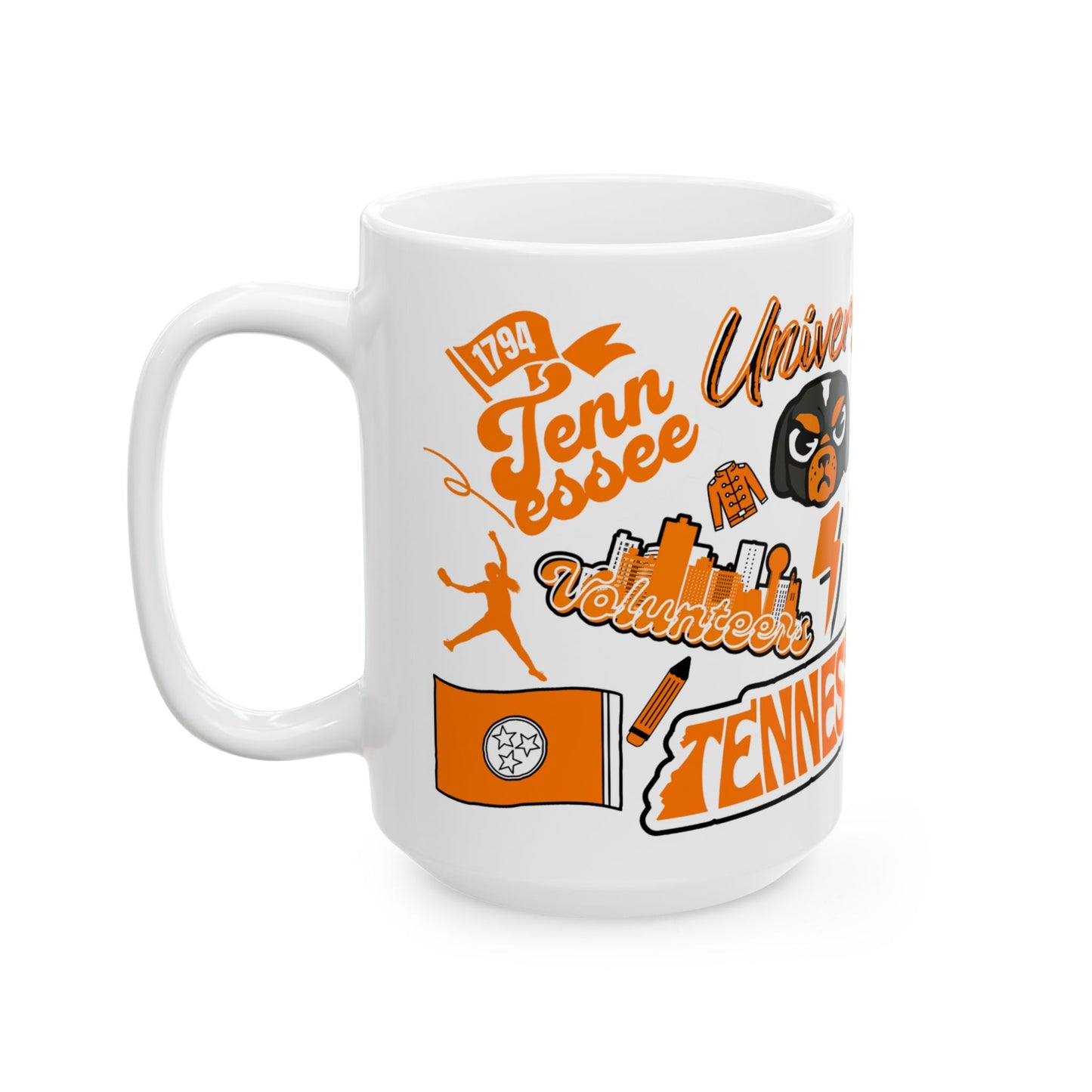 Tennessee Vols Mug | 15oz Ceramic Coffee Cup | Perfect Gift for Alumni and Fans