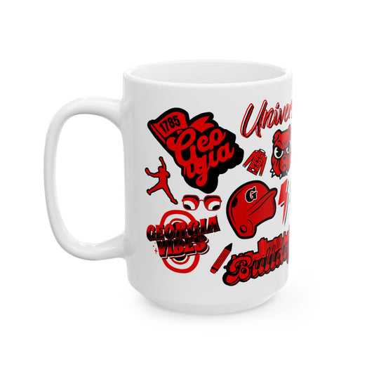 Georgia Bulldogs Mug | 15oz Ceramic Coffee Cup | Perfect Gift for Alumni and Fans