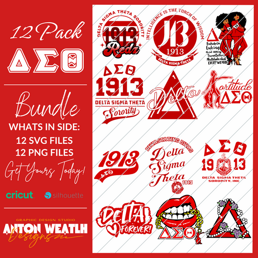 Delta Sigma Theta Sorority SVG Design Bundle