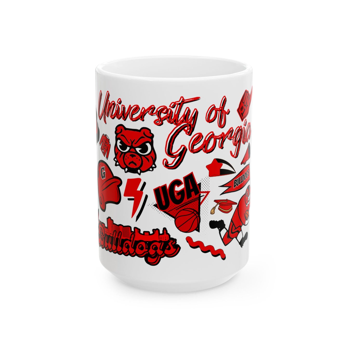 Georgia Bulldogs Mug | 15oz Ceramic Coffee Cup | Perfect Gift for Alumni and Fans