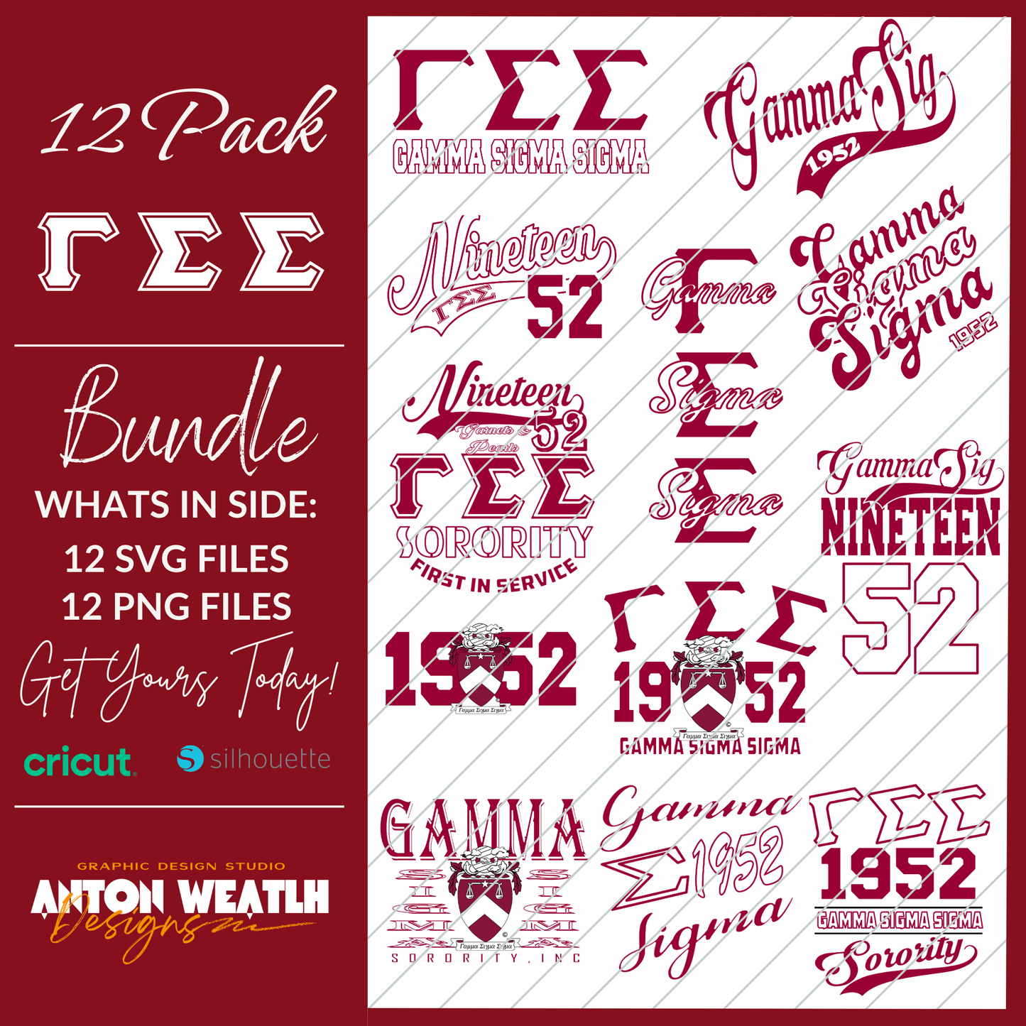 Gamma Sigma Sigma Sorority SVG Design Bundle