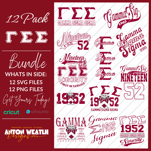 Gamma Sigma Sigma Sorority SVG Design Bundle